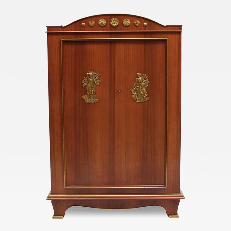 Andr Arbus Fine French 1950s Mahogany Armoire by Andre Arbus and Vadim Androusov