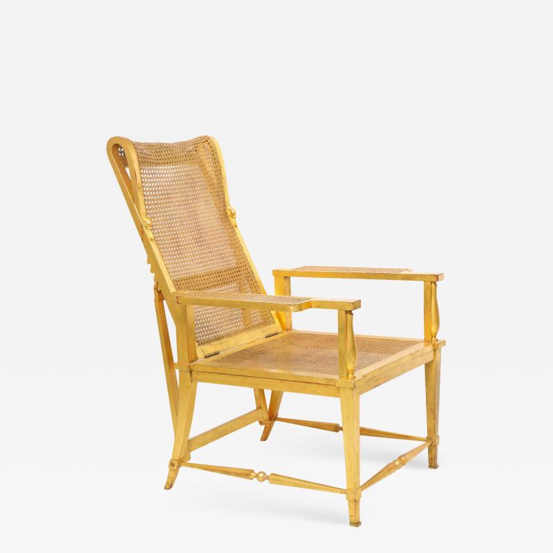 Andr Arbus Gilt Wood Armchair