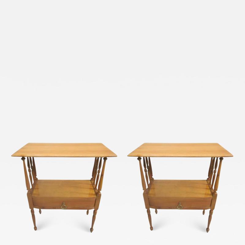 Andr Arbus Pair of French Mid Century Modern Nightstands End Tables in Andre Arbus Style