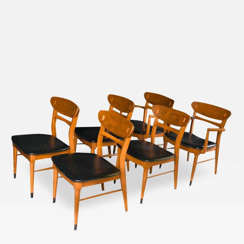 Andr Bus Mid Century Sculpted Back Dining Chairs Andre Bus for Lane Acclaim set of 6