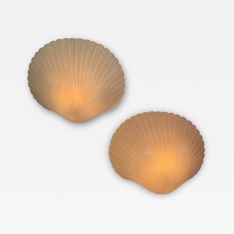 Andr Cazenave A pair of shell wall lamps by Andr Cazenave France 1970s