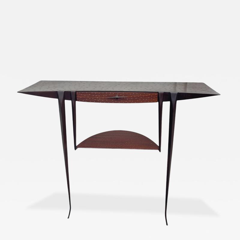 Andr Dubreuil 1990s Wrought iron and exotic wood by Andr Dubreuil