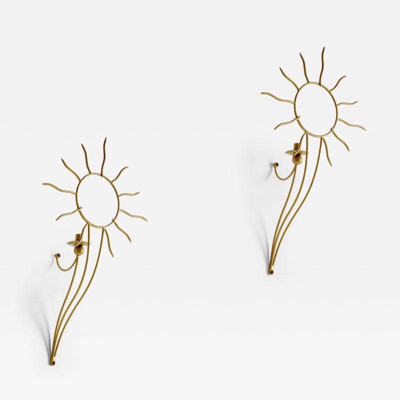 Andr Dubreuil Pair of Andr Dubreuil Soleil Wall Appliqu 