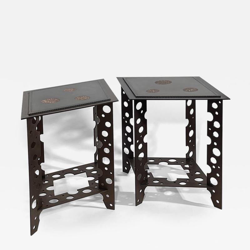 Andr Dubreuil UNIQUE PAIR OF GRUYERE TABLES