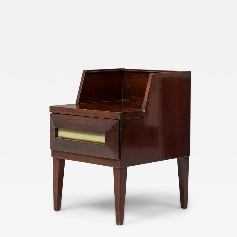 Andr Sornay Andre Sornay French Mid Century Mahogany Bedside End Table