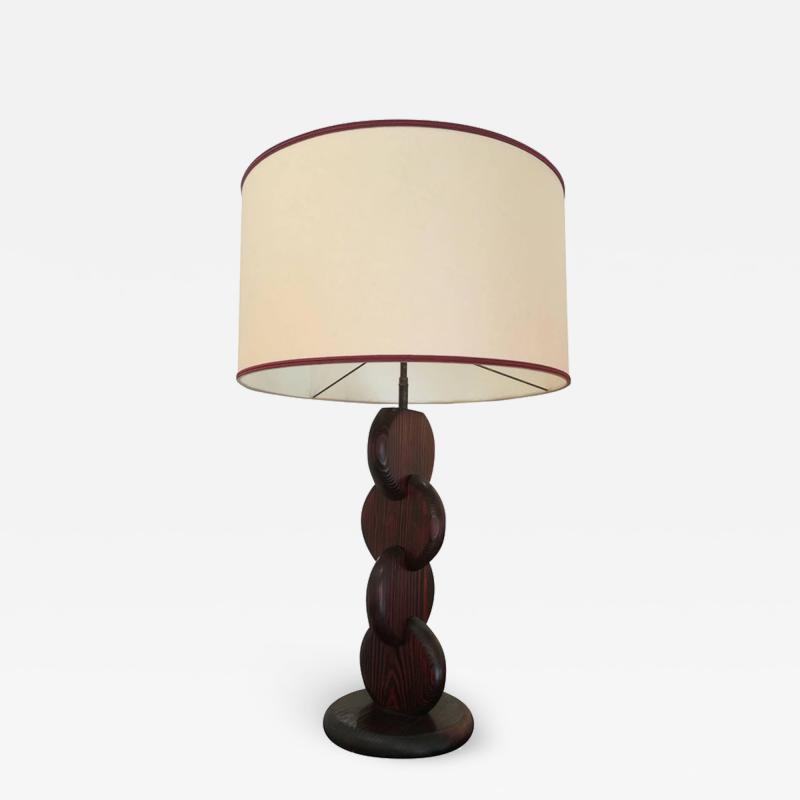 Andr Sornay Art Deco Oregon Pine Table Lamp in the Taste of Andre Sornay circa 1930