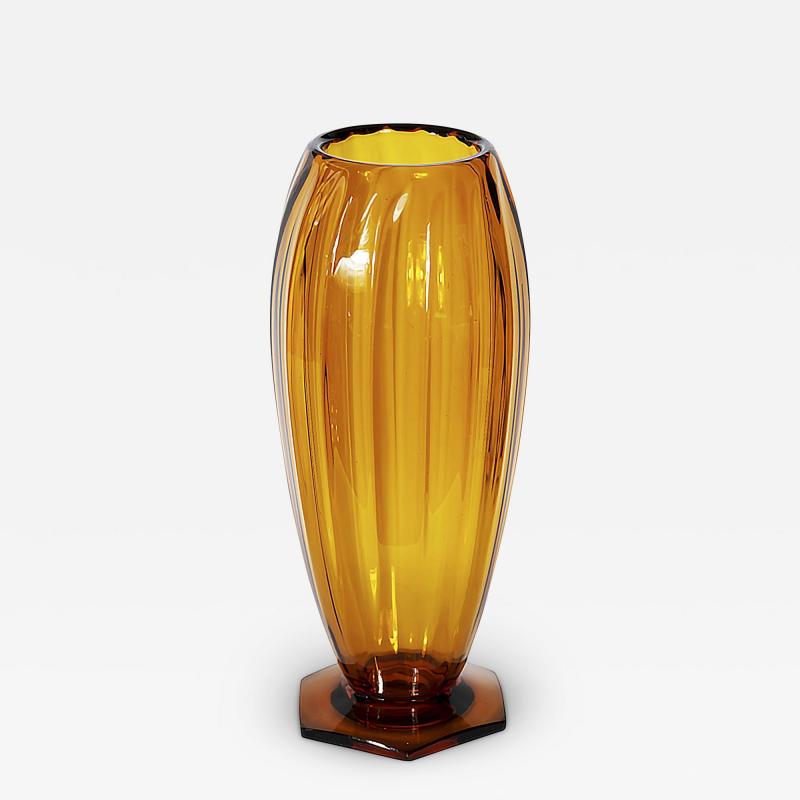 Andre Delatte Vintage French Glass Vase by Andr DELATTE