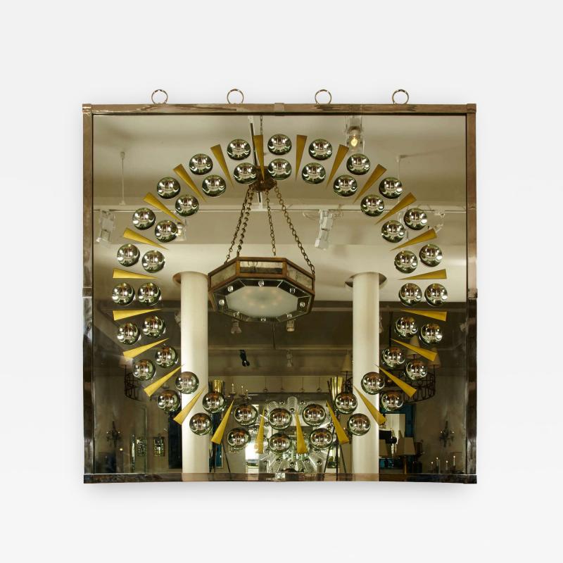 Andre Hayat Andre Hayat Large Square Sun Ray Bubble Mirror