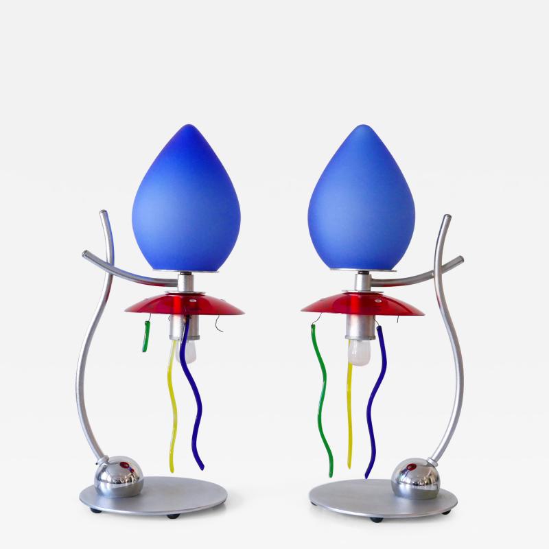 Andrea Anastasio Set of Two Table Lamps Giocasta Notte by Andrea Anastasio for Artemide 1990s