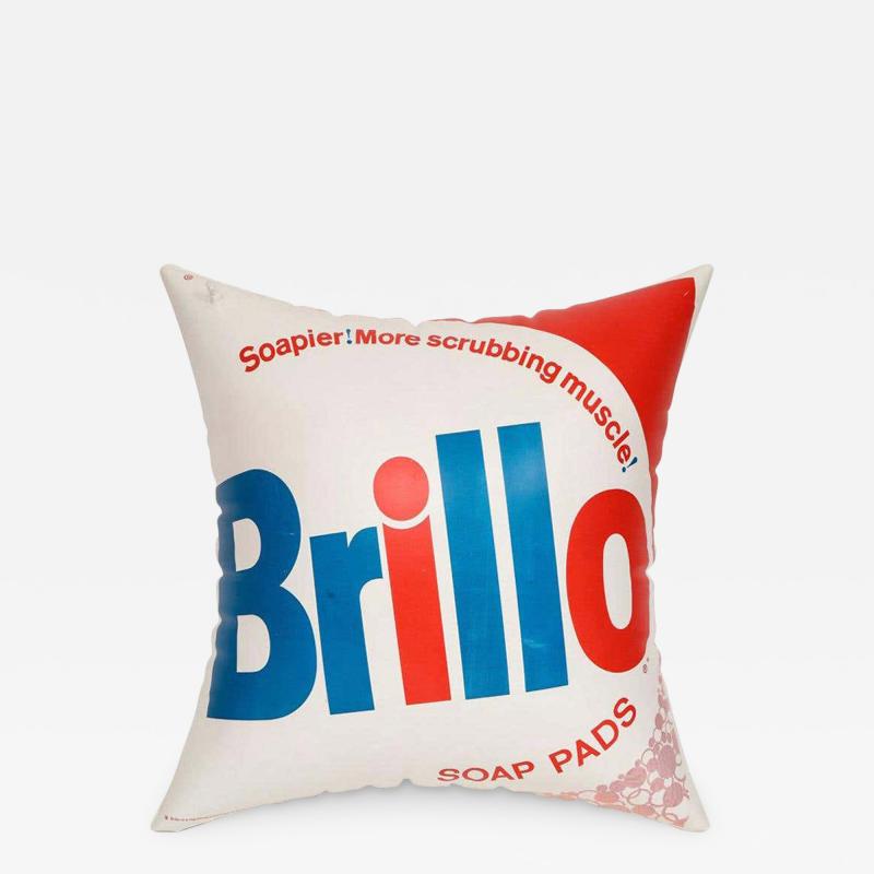 Andy Warhol After Andy Warhol Brillo Pillow Red White Blue Inflatable Signed