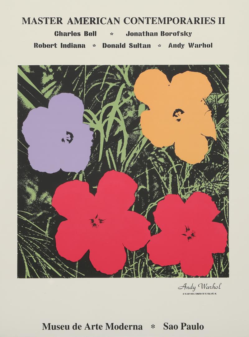 Andy Warhol Poppy Flowers for the Museu de Arte de Moderna Sao Paulo