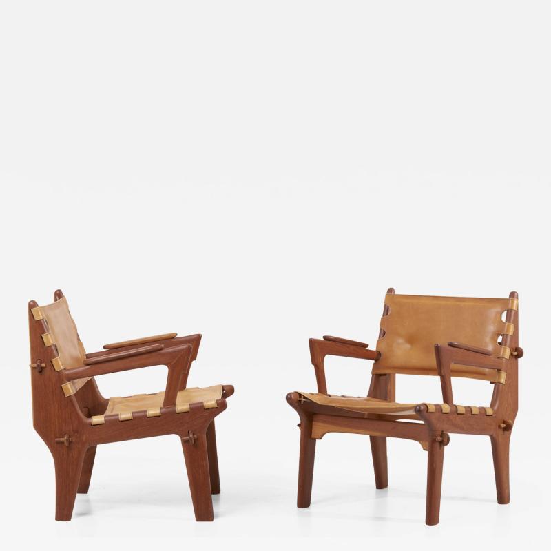 Angel Pazmino Pair of Lounge Chairs Cotacachi by Angel I Pazmino for Muebles de Estilo