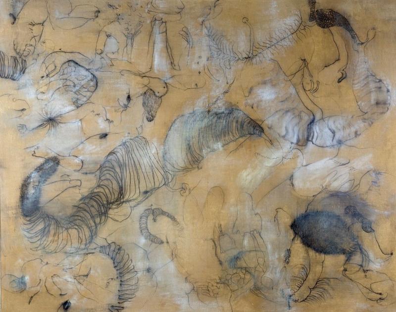 Angelina Nasso Modern Framed Abstract Large Oil on Canvas USA 1998