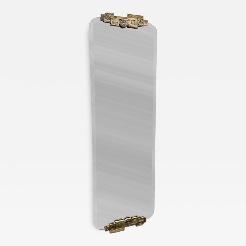 Angelo Brotto Angelo Brotto Gilt Metal Wall Mirror 1970s