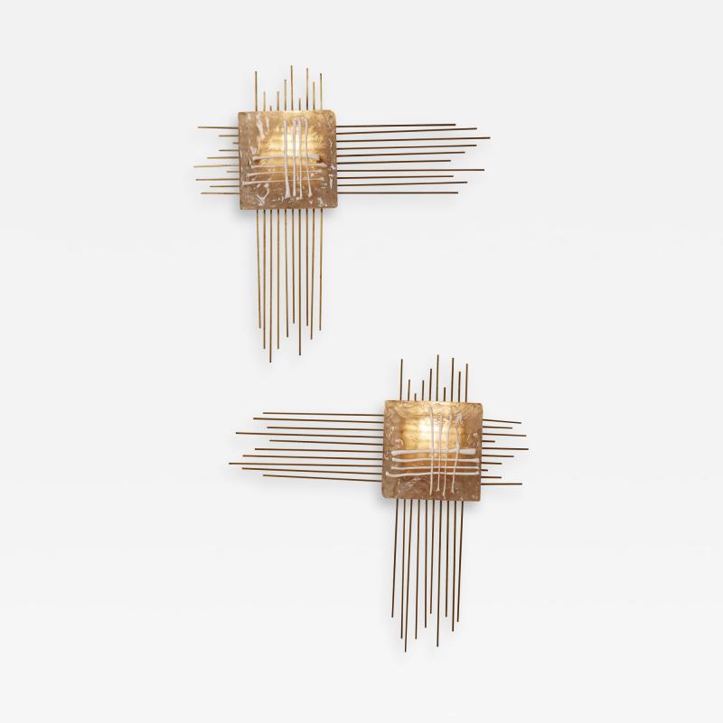 Angelo Brotto Pair of wall lights by Brotto