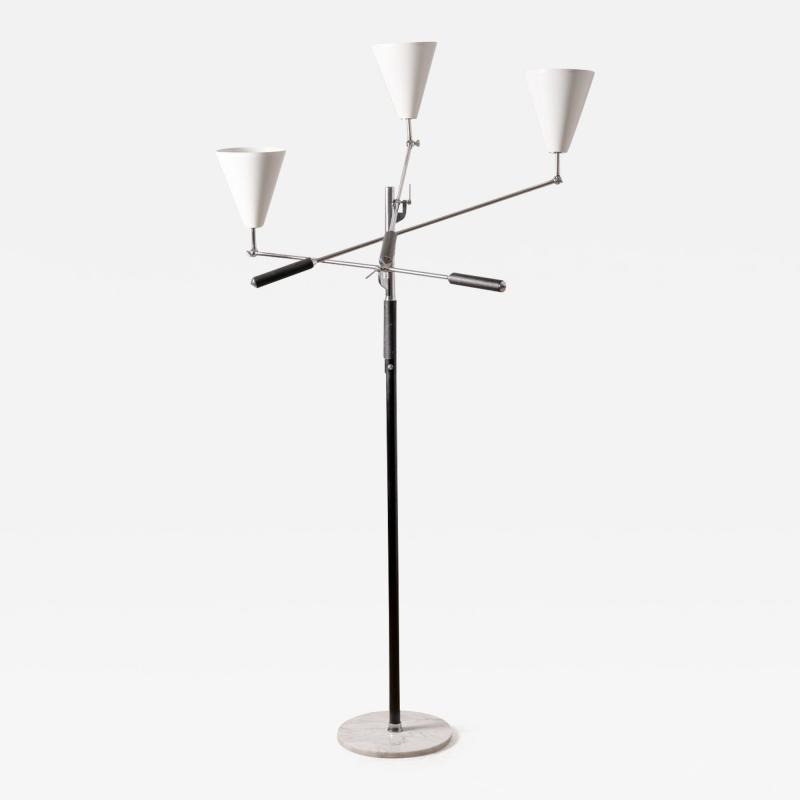 Angelo Lelli Lelii Angelo Lelii Triennale Floor Lamp for Arredoluce 1960s