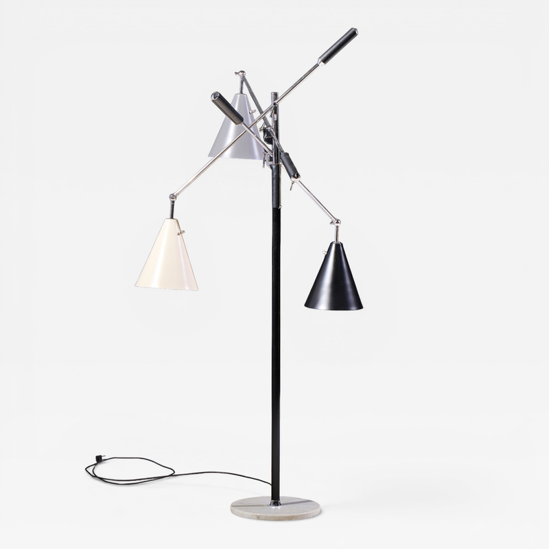 Angelo Lelli Lelii Angelo Lelli for Arredoluce Triennial Mid Century Italian Floor Lamp