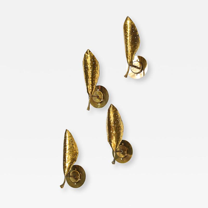 Angelo Lelli Lelii Pair of Leaf Wall Lights by Angelo Lelii for Arredoluce
