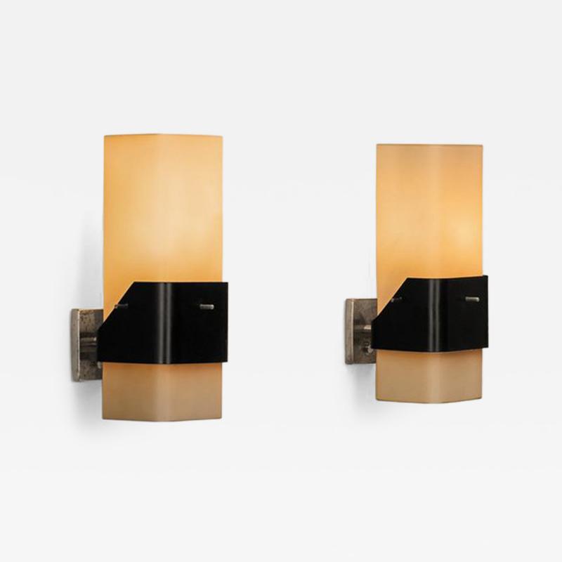 Angelo Lelli Lelii Pair of Model 12670 Wall Lamps by Angelo Lelii for Arredoluce Italy 1950s
