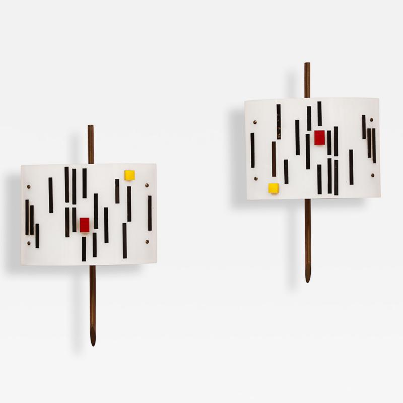 Angelo Lelli Lelii Pair of Wall Lights by Angelo Lelii for Arredoluce
