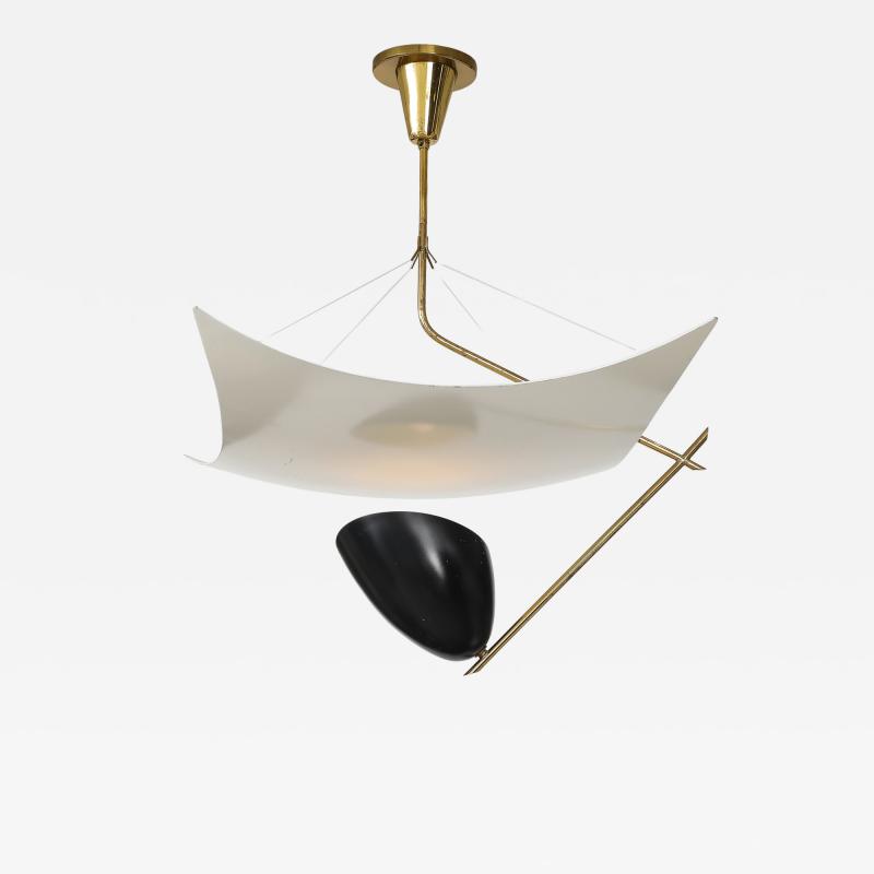 Angelo Lelli Lelii Rare Vela Ceiling Light Model 12385 by Arredoluce