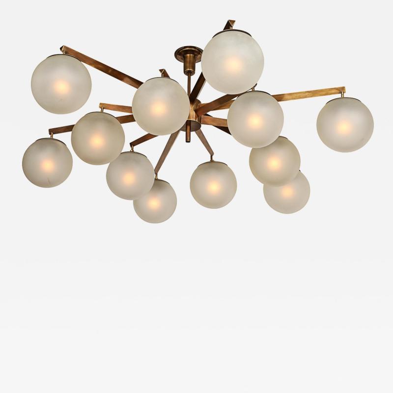 Angelo Lelli Lelii Stella 12 Light Chandelier by Angelo Lelii for Arredoluce