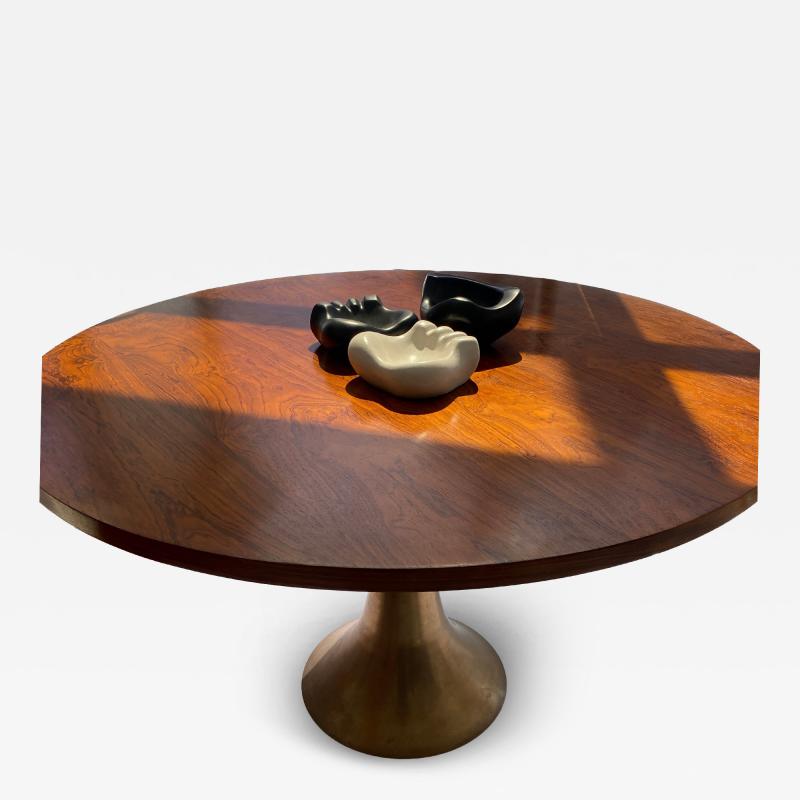 Angelo Mangiarotti ANGELO MANGIAROTTI ITALIAN DESIGNER ARCHITECT BRONZE DINING TABLE BERNINI BASE