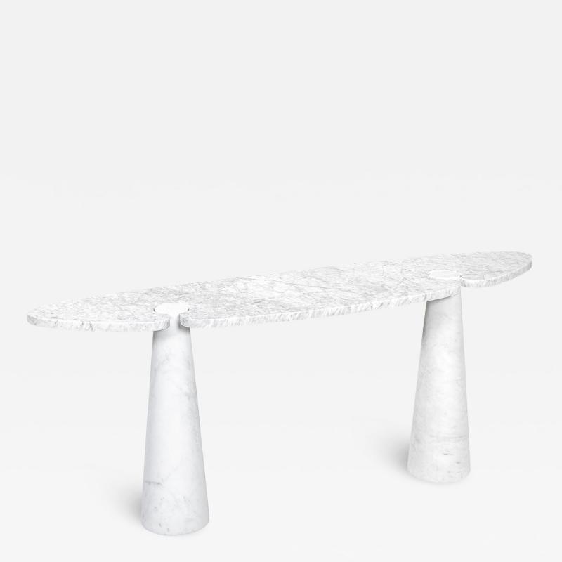 Angelo Mangiarotti Angelo Mangiarotti Consolle Table mod Eros in Carrara Marble