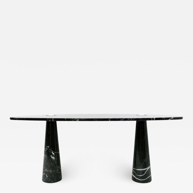 Angelo Mangiarotti Angelo Mangiarotti Eros Black Marble Console Table in Nero Marquina
