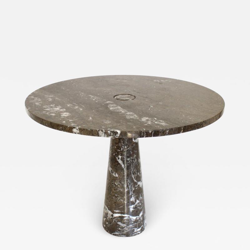 Angelo Mangiarotti Angelo Mangiarotti Eros Round Dining Table in Grigio Scoleria Marble