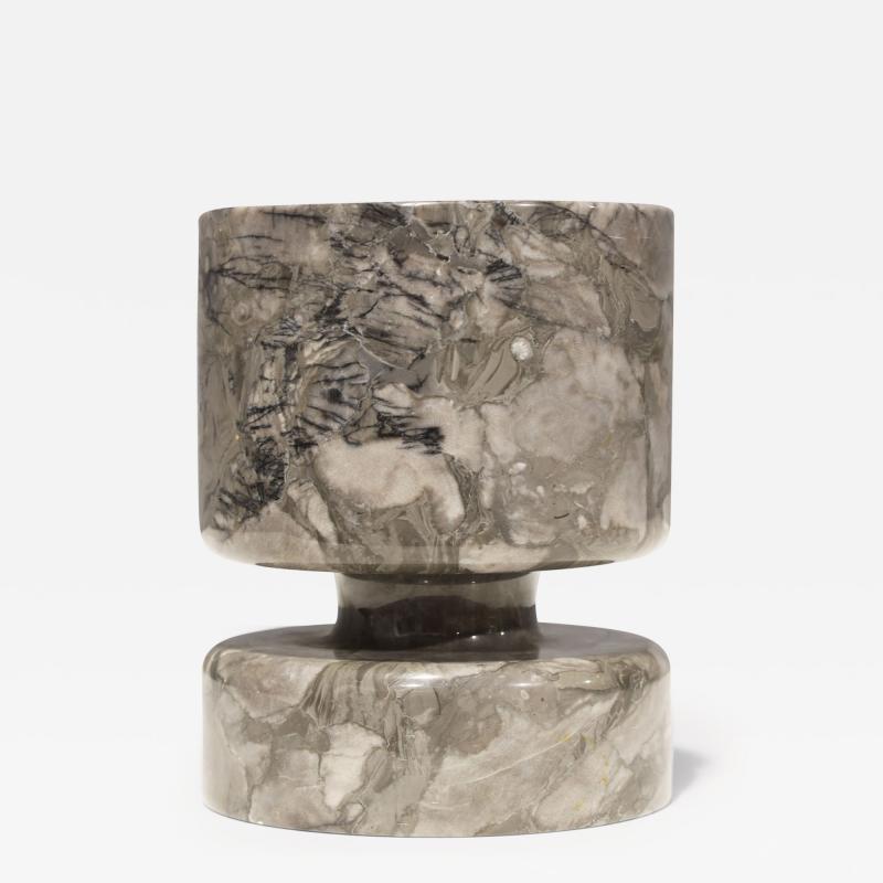 Angelo Mangiarotti Angelo Mangiarotti Gray Marble Vase