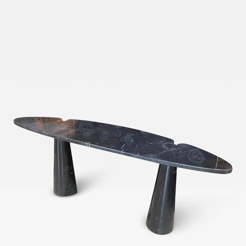 Angelo Mangiarotti Angelo Mangiarotti Italian Eros Console Black Marquina Marble for Skipper 1971