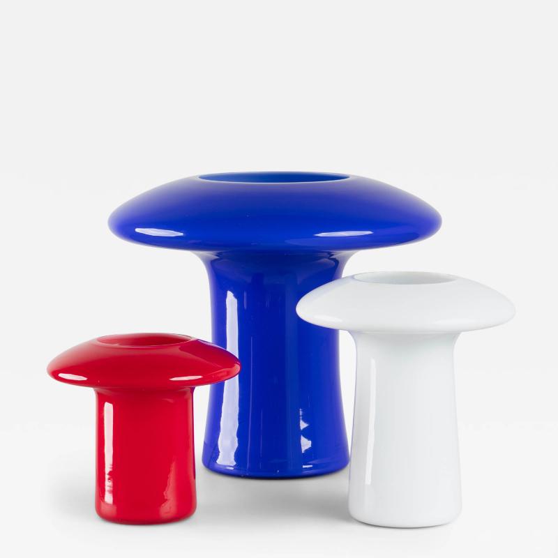 Angelo Mangiarotti Angelo Mangiarotti Murano Glass Mushroom Vases Set of 3