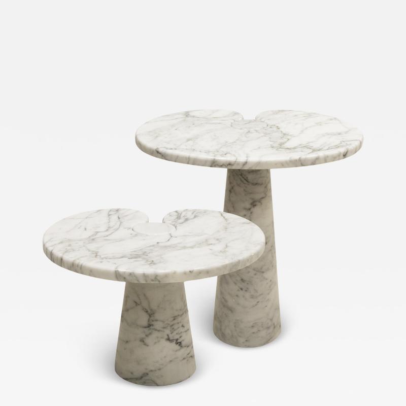 Angelo Mangiarotti Angelo Mangiarotti for Skipper Pair of Eros Marble Side Tables Italy 1970s