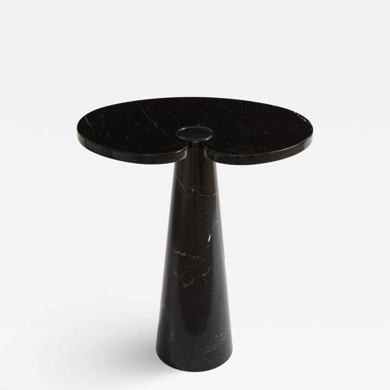 Angelo Mangiarotti Black Marquina Marble Side Table