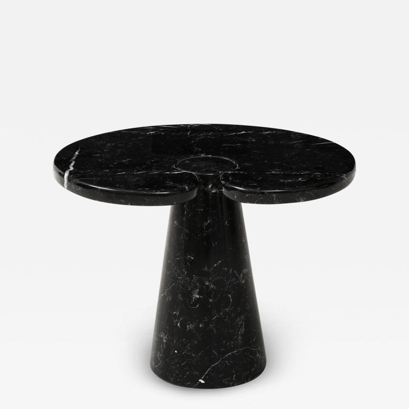 Angelo Mangiarotti Black Marquina Marble Side Table from Eros Series by Angelo Mangiarotti