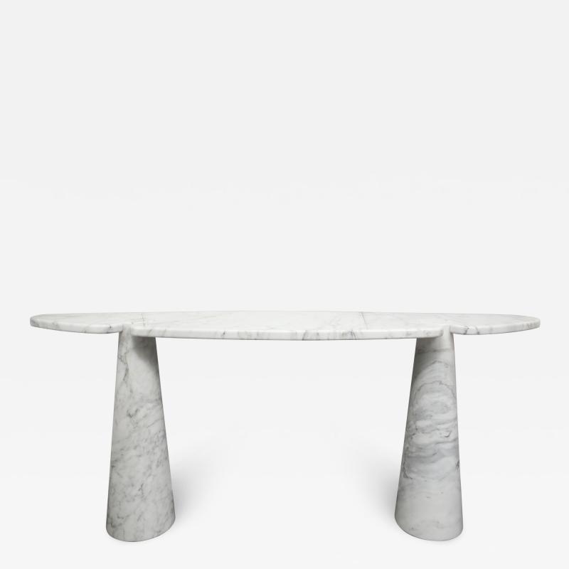 Angelo Mangiarotti Carrara Marble Console from Eros Series by Angelo Mangiarotti