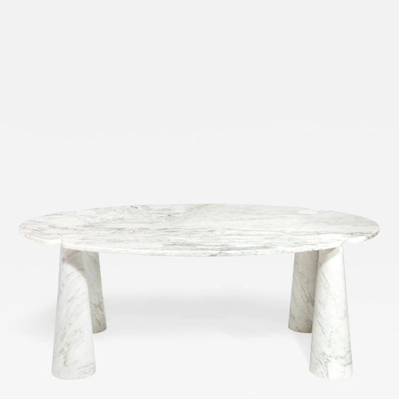 Angelo Mangiarotti Carrara Marble Dining Table from Eros Series by Angelo Mangiarotti