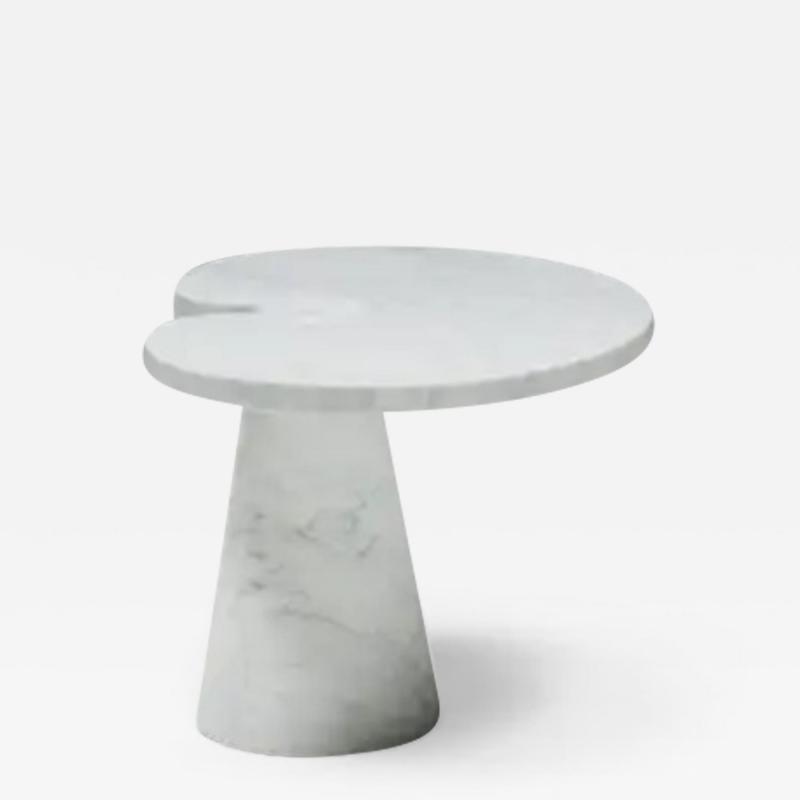 Angelo Mangiarotti Carrara Marble Side Table by Angelo Mangiarotti for Skipper Italy 1970s
