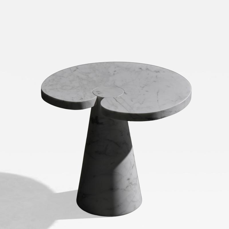 Angelo Mangiarotti Carrara Marble Side Table by Angelo Mangiarotti for Skipper Italy 1970s