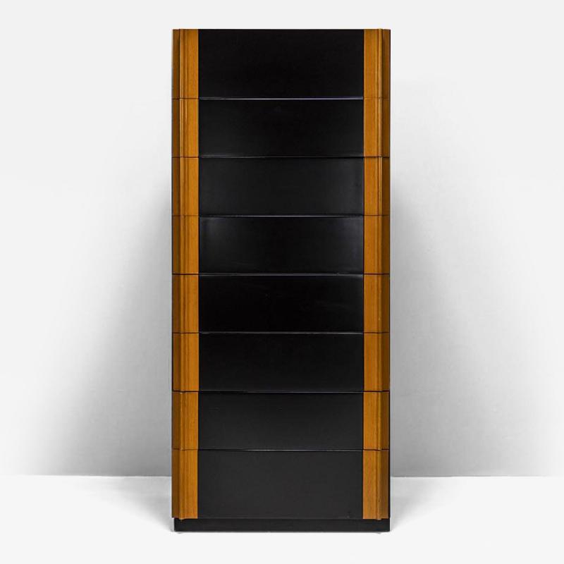 Angelo Mangiarotti Chest Of Drawers L12 In Walnut And Wood By Angelo Mangiarotti Italy 1970s