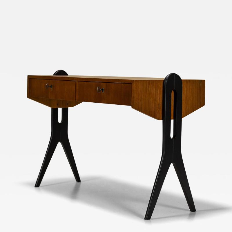 Angelo Mangiarotti Desk In Teak In The Style Of Angelo Mangiarotti Italy 1950s