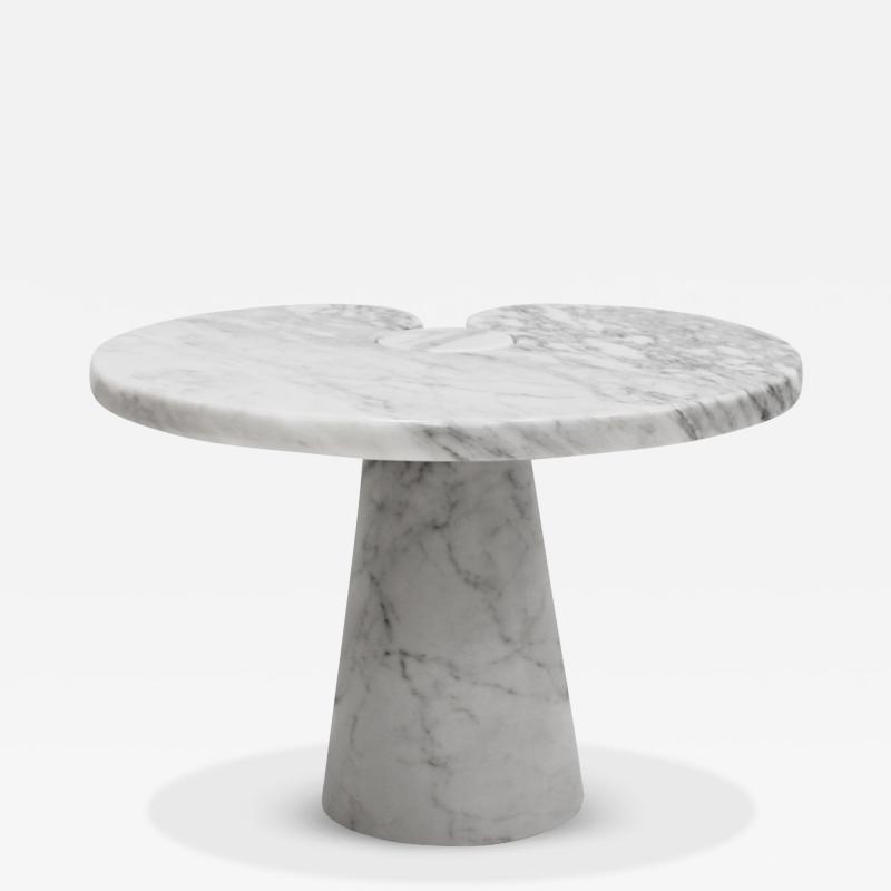 Angelo Mangiarotti Italian Eros Carrara Marble Side Table by Angelo Mangiarotti for Skipper 1970