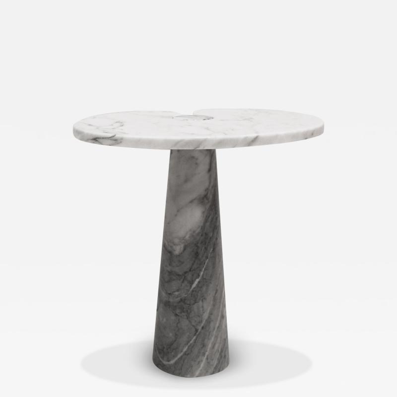 Angelo Mangiarotti Italian Eros Carrara Marble Side Table by Angelo Mangiarotti for Skipper 1970