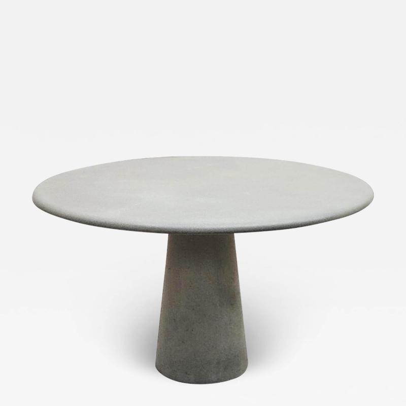 Angelo Mangiarotti Mid Century Concrete Dining Table in Style of Angelo Mangiarotti