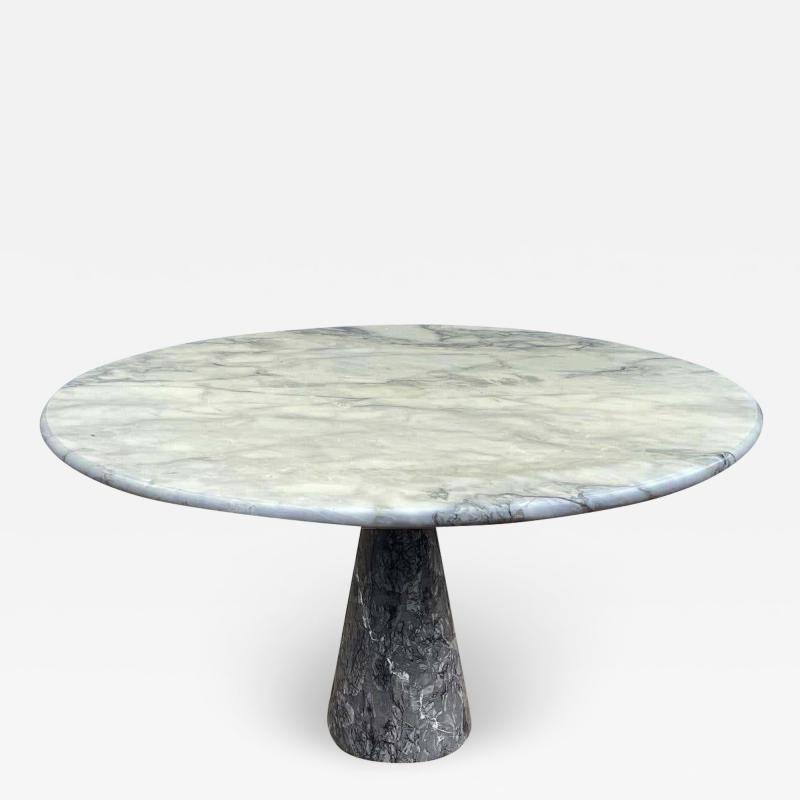 Angelo Mangiarotti Mid Century Italian Modern Angelo Mangiarotti Round Marble Dining Table 1972