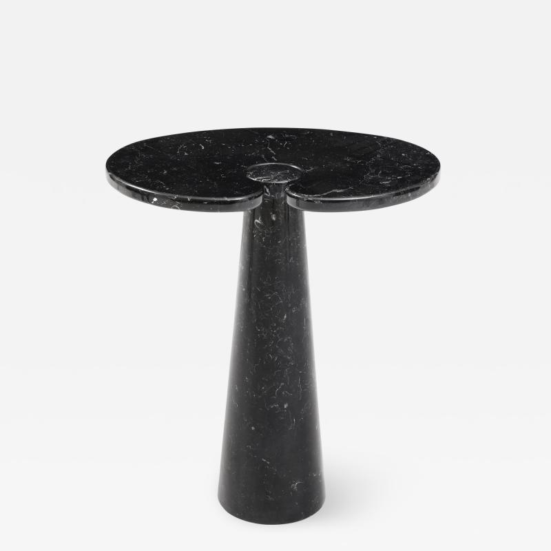 Angelo Mangiarotti Nero Marquina Marble Tall Side Table from Eros Series by Angelo Mangiarotti