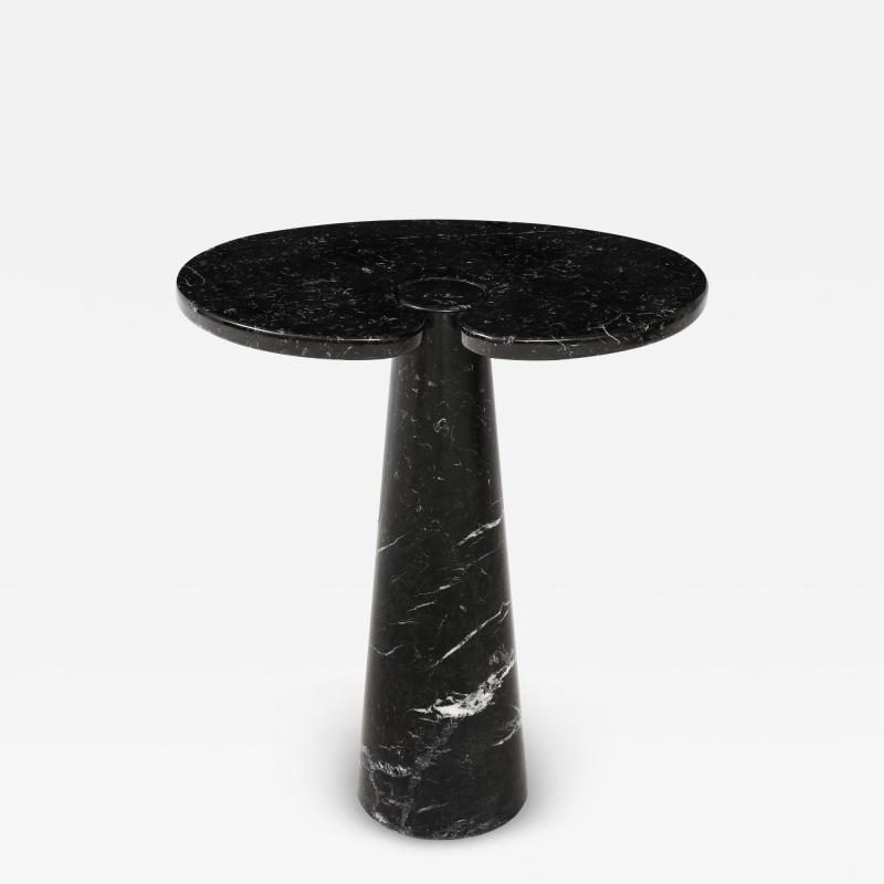 Angelo Mangiarotti Nero Marquina Marble Tall Side Table from Eros Series by Angelo Mangiarotti