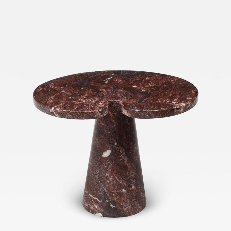Angelo Mangiarotti Rare Rosso Marble Side Table by Angelo Mangiarotti