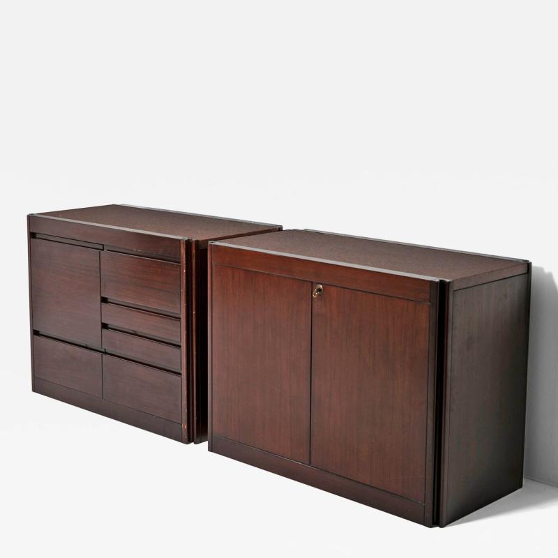 Angelo Mangiarotti Set of Two 4d Storage System Units by Mangiarotti for Molteni